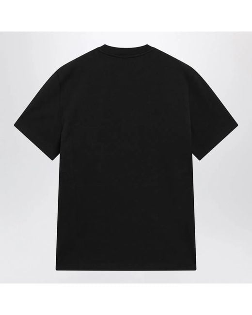 Moncler Black Cotton Jersey Logo T-Shirt for men