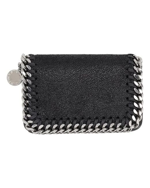 Stella McCartney Black Wallet With Small Flap Falabella