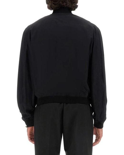 Versace Black Reversible Baroque Sea Jacket for men