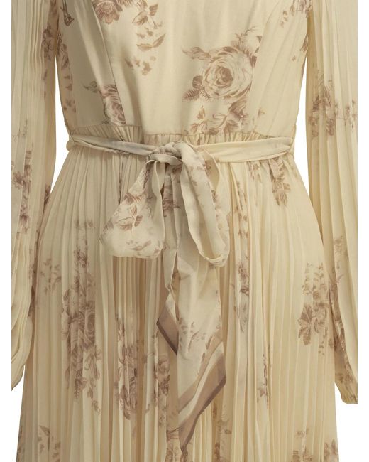 Zimmermann Natural "Sunray" Midi Dress