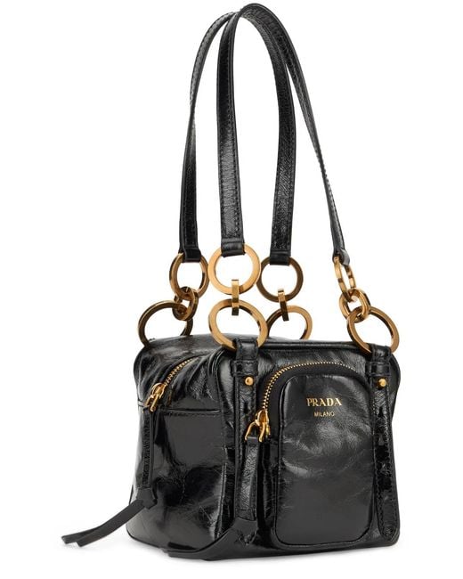 Prada Black Dangle Leather Bag