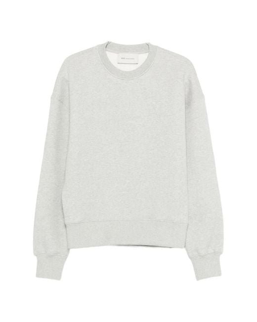 AMI White Big Ami Embossed Sweatshirt for men