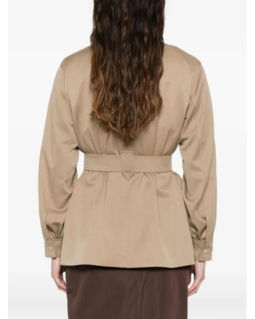 Max Mara Natural Belted Fitted Jacket