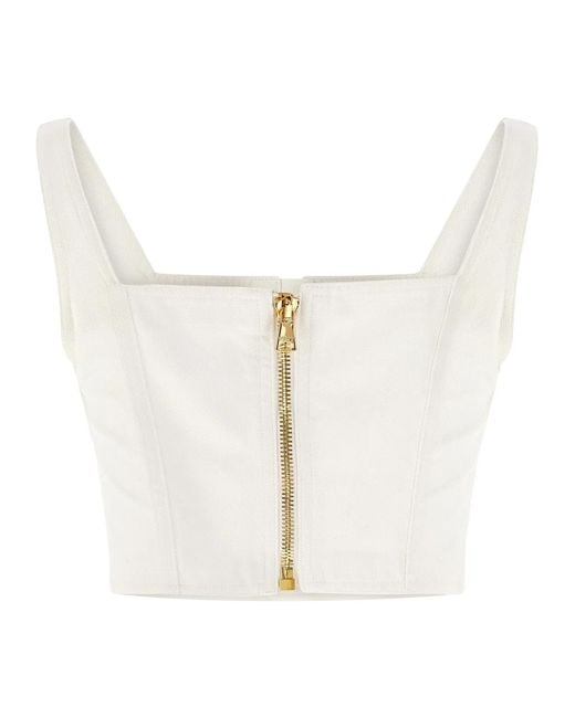 Balmain White Button Top