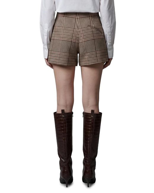 FEDERICA TOSI Gray Glen Plaid Shorts