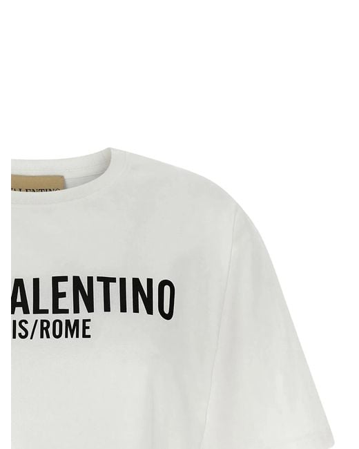Valentino Garavani White T-Shirt With Chez Print