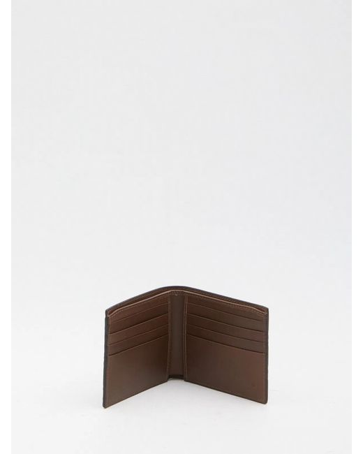 Gucci Brown Gg Emblem Bi-Fold Wallet for men