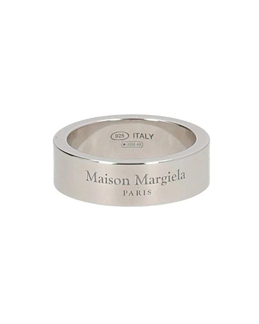 Maison Margiela White Brass Ring for men