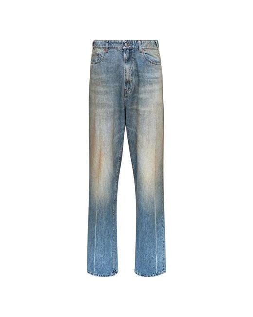 MM6 by Maison Margiela Midblue Washedeffect Denim Jeans for men