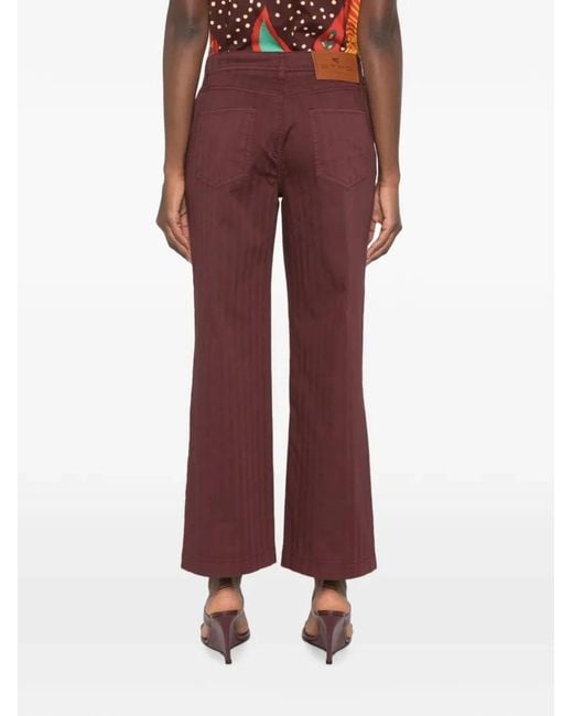Etro Red Pantalon