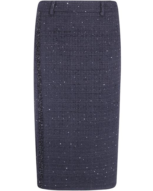 Semicouture Blue "Carlene" Pencil Skirt