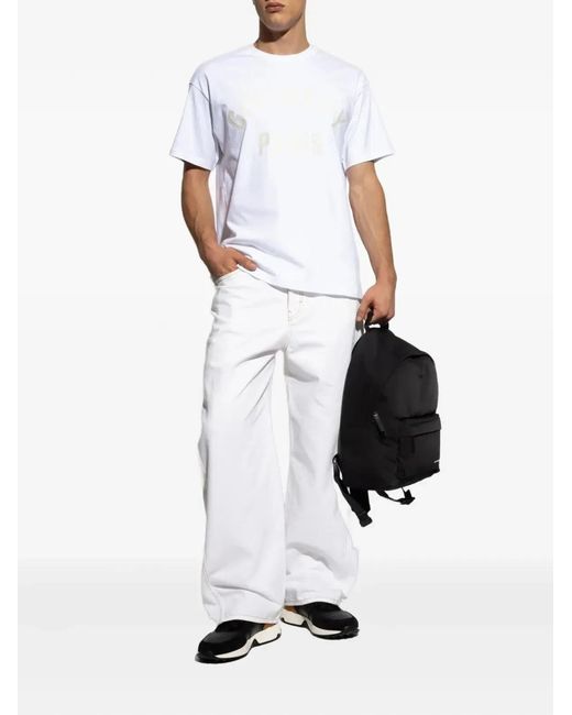 Givenchy White Cotton Regular Fit Tshirt for men