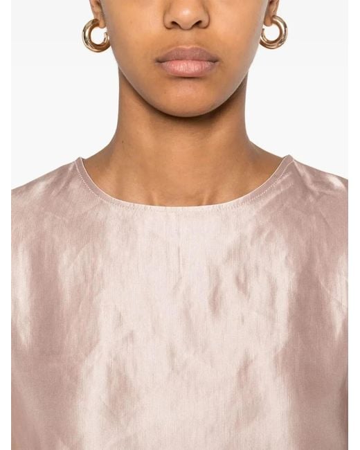Loulou de Saison Pink Nino Round Neck Blouse