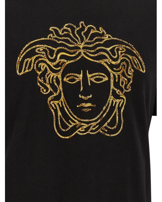 Versace Black 'Medusa' T-Shirt for men