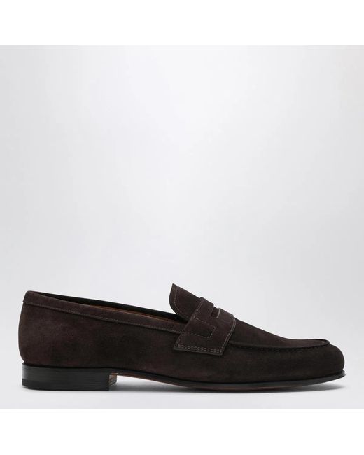 Church's Black Heswall Suede Leather Loafers for men