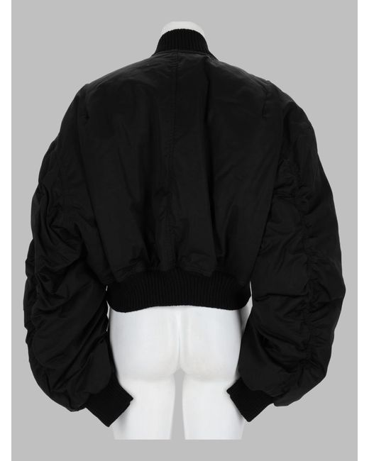 Rick Owens Black Bomber "Secchia Cropped Flight"