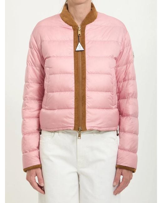 Moncler Pink Blageon Corduroy Puffer Jacket