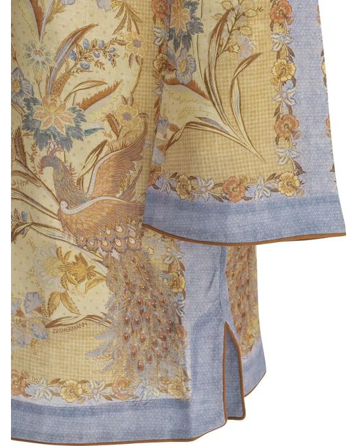 Zimmermann Natural "Indra" Short Dress