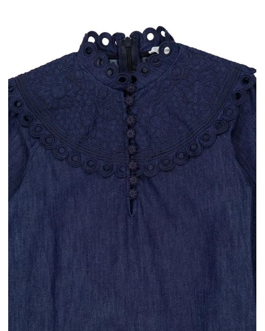 Zimmermann Blue Mahon Denim Mini Dress