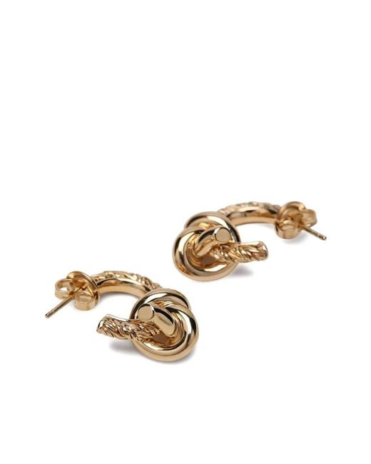 Bottega Veneta Yellow Knot-Detailing Earrings