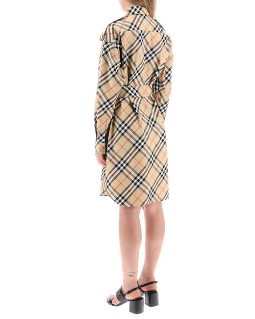 Burberry Natural Embroidered Cotton Dress