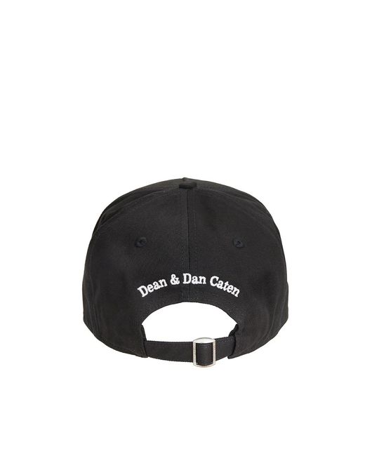DSquared² Black Baseball Logo Cap for men