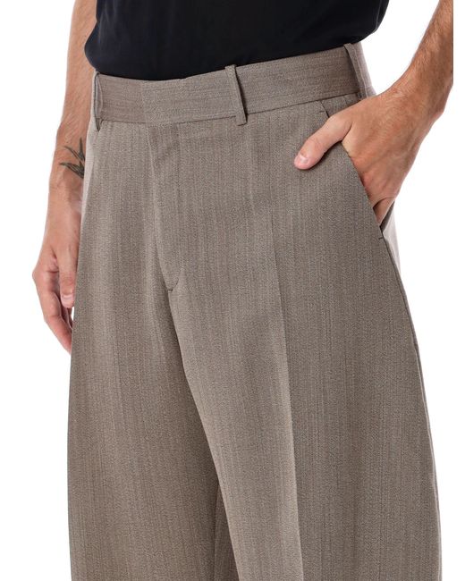 Studio Nicholson Brown Fume Tailored Trousers for men