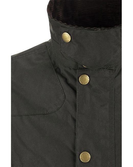 Barbour Black Reelin Waxed Cotton Jacket for men