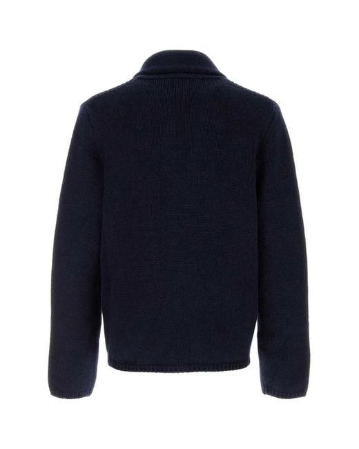 The Row Blue Cashmere And Cotton For Cardigan for men