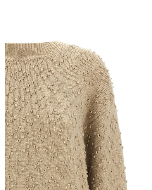 Agnona Natural Embossed Sweater