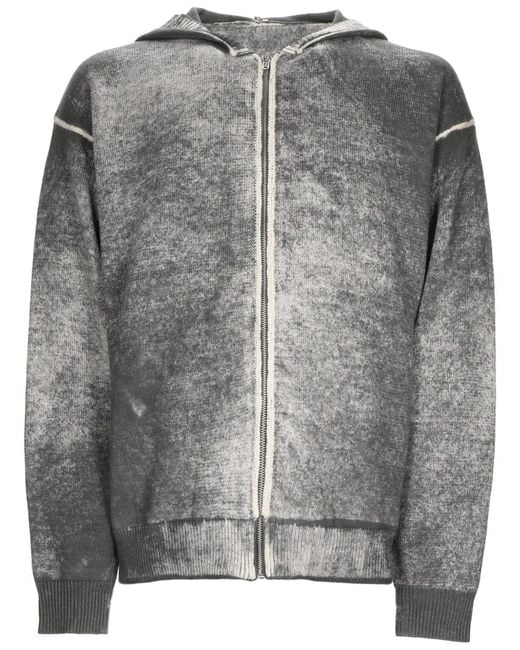 AMISH Gray Maglia Con Zip for men