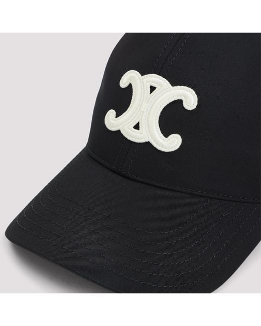 Céline Blue Triomphe Cotton Baseball Hat