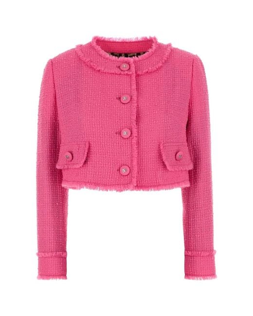 Dolce & Gabbana Pink Dolce & Gabbana Giacchino Tweed