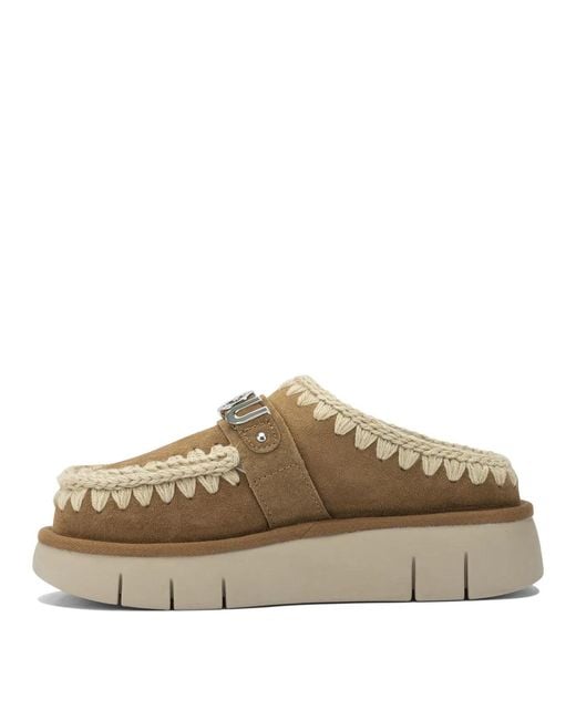 Mou Brown Sheepskin Slippers
