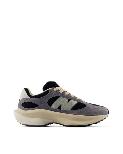 New Balance Black Wrpd Runner 'Magnet' Sneakers for men