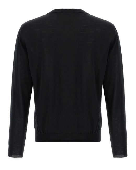 Valentino Garavani Black Logo Embroidery Sweater for men