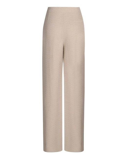 Emporio Armani Natural Straight-Leg Trousers