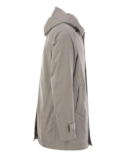 Herno Gray Laminar 2-Layer Goretex Coat for men