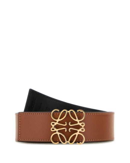 Loewe Brown Anagram Reversible 4Cm Belt for men