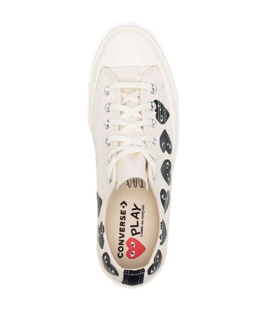 COMME DES GARÇONS PLAY White Sneaker Chuck 70 Multi Hearts
