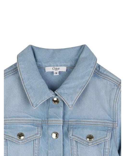 Chloé Blue Giacca Di Jeans