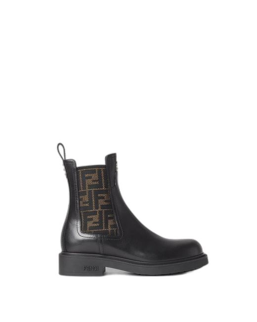 Fendi Black Filo Biker Boots