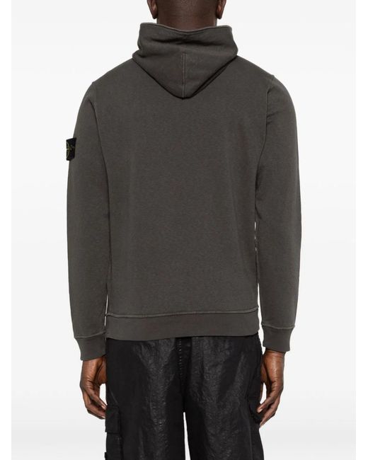 Stone Island Gray Logo Detail Hooded for men