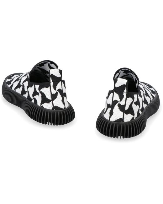Bottega Veneta Black Ripple Slip-On Sneakers for men