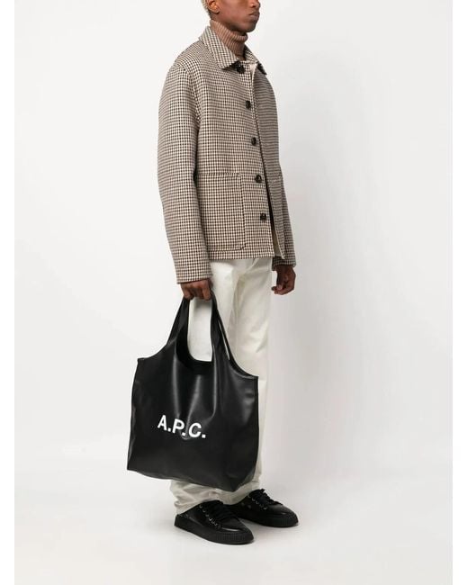 A.P.C. Black Shopping Bag Ninon