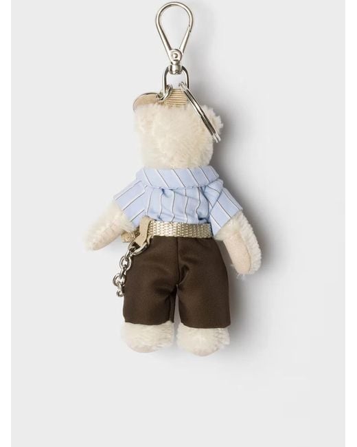 Prada White Teddy-Bear Charm for men