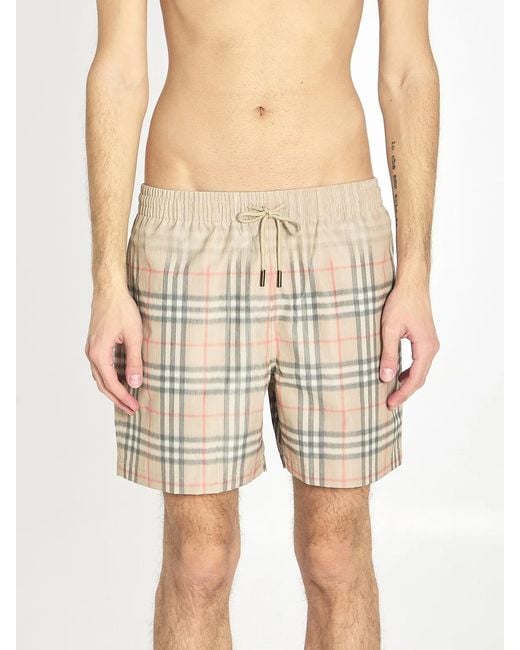Burberry Natural Check Swimwear for men