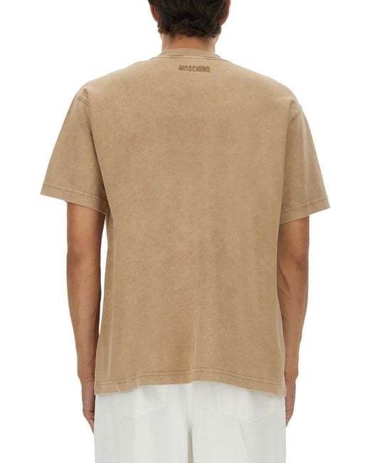 Moschino Couture Natural Smiley Heavy Cotton Tshirt for men