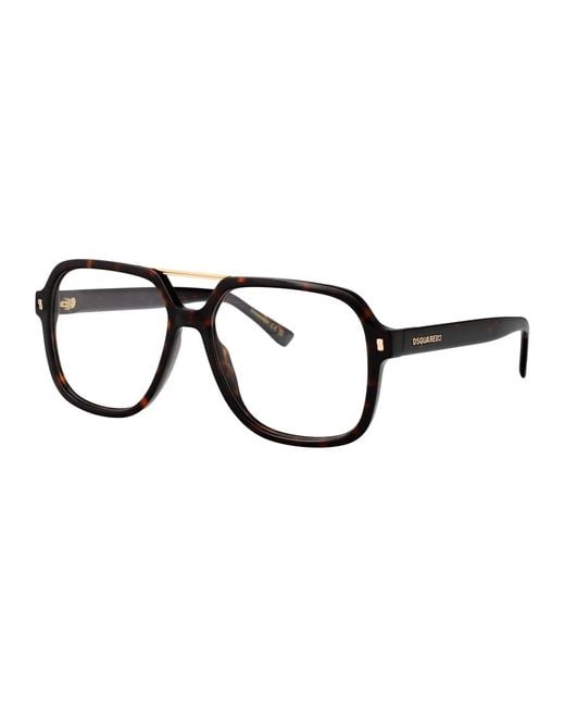 DSquared² Black Acetate Glasses for men