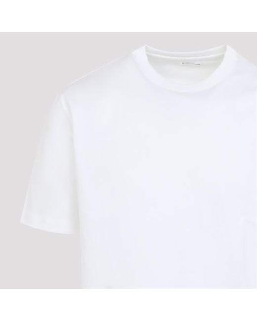 Kiton White Cotton T-Shirt for men